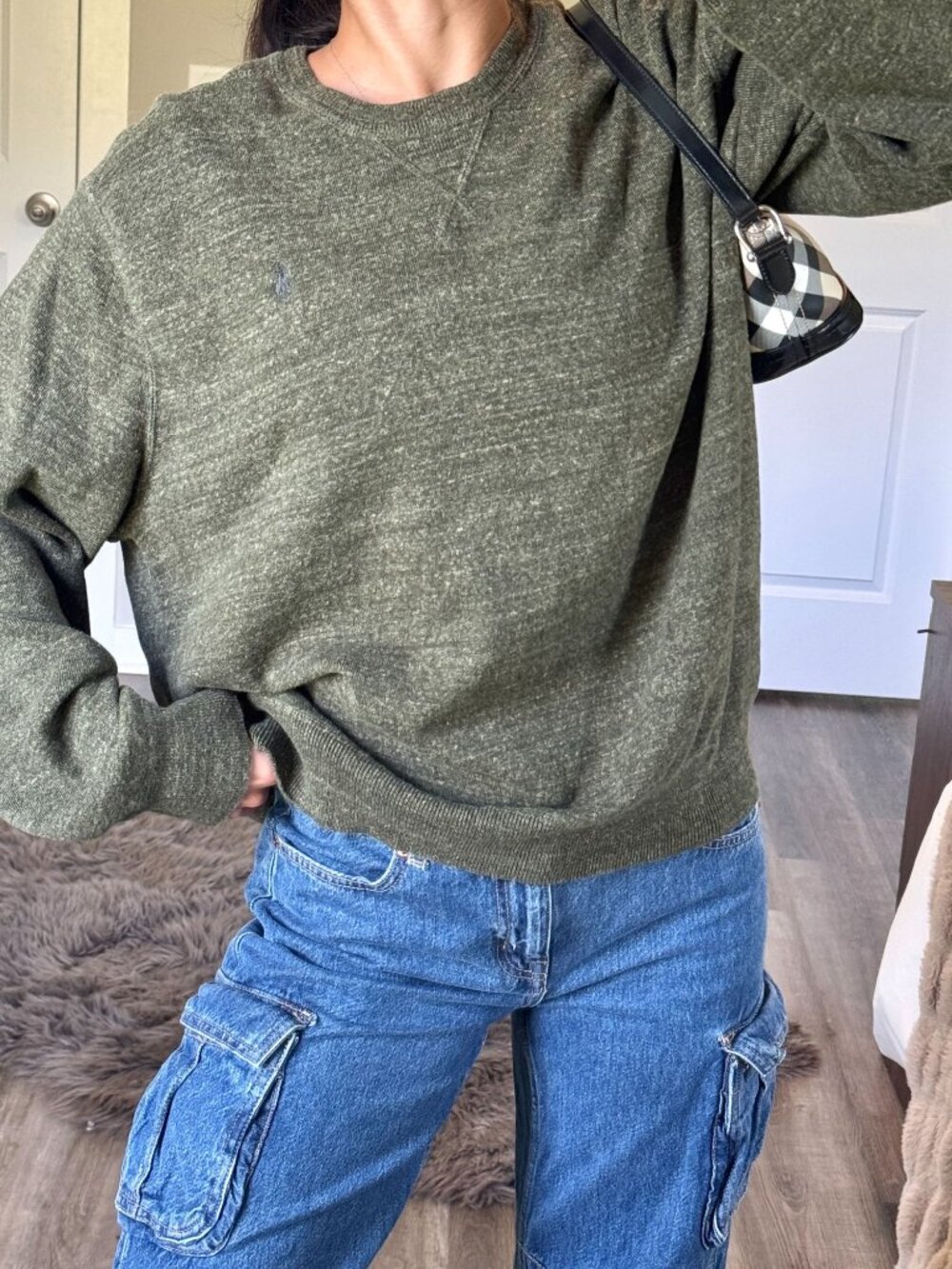 Polo Ralph Lauren Green Crewneck Sweater Mens XL Preppy Pullover Quiet Luxury